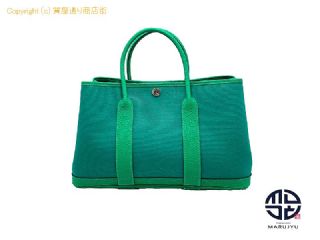 エルメス ガーデンパーティー HERMES エルメス グリーン 緑 ガーデンパーティTPM 30 ハンドバック トートバック U刻印(2022年製) 【 TM2305037 】の基本紹介画像