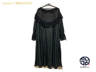 ドゥーズィエムクラス Deuxieme Classe ドゥーズィエム クラス 黒 スモックワンピース ロング スカート 長袖 レディース 服 アパレル 【 TM2305118 】の基本紹介画像