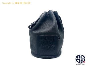 ロエベ LOEWE ロエベ 黒 ブラック アナグラム セーラーバック ショルダーバック 巾着バック B734Z17X13 【 TM2306068 】の基本紹介画像