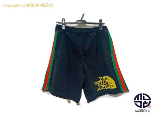 グッチ GUCCI x THE NORTH FACE グッチ x ノースフェイス コラボ ウェブ ストライプ プリント ハーフパンツ ショートパンツ 半パンツ 651727 アパレル 【 TM2306078 】の基本紹介画像