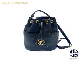 ハンティングワールド HUNTING WORLD ハンティングワールド 黒 巾着型 ショルダーバック 【 TM2306082 】の基本紹介画像