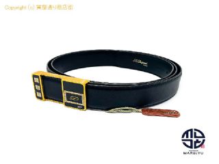 デュポン S.T.Dupont デュポン ラインストーン ゴールド金具 ベルト メンズ アパレル ※コバベタつき感じます 【 TM2306050 】の基本紹介画像