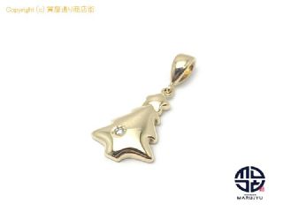ミキモト MIKIMOTO ミキモト K18 18金イエローゴールド ダイヤ ツリーモチーフ ペンダントトップ チャーム アクセサリー 【 TM2306108 】の基本紹介画像