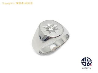 PM Pm プラチナ ダイヤモンド 0.40ct 印台 メンズ リング 指輪 約24号 アクセサリー 【 TM2306119 】の基本紹介画像