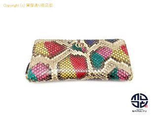 グッチ GUCCI グッチ GGマーモント パイソン 蛇革 ジッピーウォレット 456117 長財布 サイフ 【 TM2307021 】の基本紹介画像