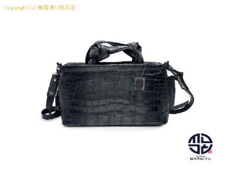 クロコダイル JRA クロコダイル ワニ革 2WAY ショルダーバック ハンドバック 【 TM2307024 】の基本紹介画像