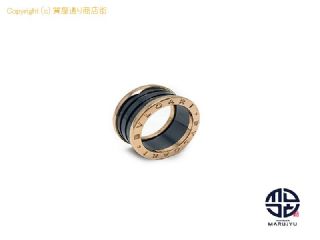 ブルガリ BVLGARI ブルガリ 750 18金ピンクゴールド B-ZERO1 ビーゼロワン セラミック 黒 ブラック リング 指輪 55号 アクセサリー 【 TM2307047 】の基本紹介画像