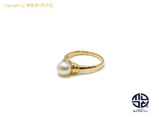TASAKI 田崎 タサキ K18YG 18金イエローゴールド アコヤパール 真珠 リング 指輪 約12号 アクセサリー 【 TM2307050 】の基本紹介画像