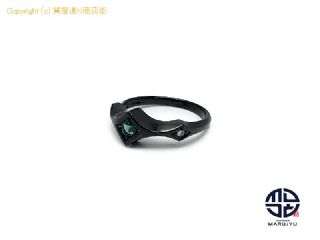 ジェムケリー GEMCEREY ジェムケリー K10 10金 ブラックコーティング アレキサンドライト0.234ct ダイヤ リング 指輪 約20号 アクセサリー 鑑別書付き 【 TM2307042 】の基本紹介画像