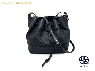 ロエベ LOEWE ロエベ 黒 ミッドナイト バケット 2WAYショルダーバック 巾着バック 【 TM2307082 】の基本紹介画像