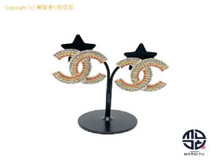 シャネル CHANEL シャネル ココマーク カラーストーン ピアス AB9868 大ぶり アクセサリー 【 TM2306022 】の基本紹介画像