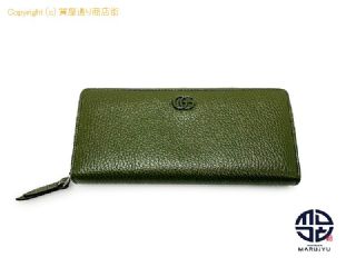 グッチ GUCCI グッチ カーキ ジッピーウォレット ファスナー付き長財布 456117 サイフ 【 TM2307106 】の基本紹介画像