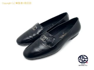 シャネル CHANEL シャネル 黒 オペラシューズ フラットパンプス G30637 レディース クツ 靴 アパレル サイズ35C(約22cm) 【 TM2307115 】の基本紹介画像
