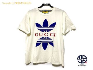 グッチ GUCCI x adidas グッチ x アディダス コラボ Tシャツ 548334 XJEMJ 半袖 メンズ アパレル サイズM 【 TM2308003 】の基本紹介画像
