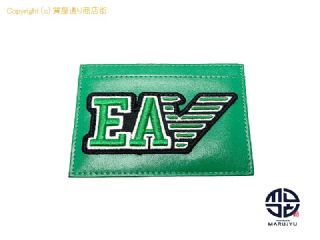 エンポリオアルマーニ EMPORIO ARMANI エンポリオアルマーニ グリーン 刺繍ロゴ カードケース 名刺入れ ※ポスト投稿でのご発送になります。 【 TM2308026 】の基本紹介画像