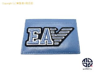 エンポリオアルマーニ EMPORIO ARMANI エンポリオアルマーニ ブルー 刺繍ロゴ カードケース 名刺入れ ※ポスト投稿でのご発送になります。 【 TM2308027 】の基本紹介画像
