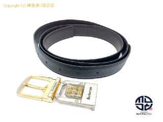 バーバリー BURBERRYS Burberrys バーバリーズ 黒 ブラック レザー ベルト アパレル ※コバベタつき感じます。 【 TM2308031 】の基本紹介画像