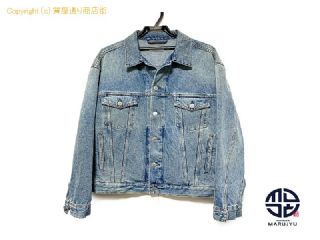 バレンシアガ BALENCIAGA バレンシアガ バックロゴ ラインストーン デニム ジャケット オーバーサイズ 571449 長袖 服 アパレル サイズ表記34 【 TM2308086 】の基本紹介画像