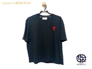 アミ ami alexandre mattiussi アミ アレクサンドルマテュッシ 黒 半袖 Tシャツ メンズ 服 アパレル Mサイズ 【 TM2309003 】の基本紹介画像