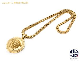 VERSACE ヴェルサーチ ゴールドカラー メデューサ ロング ネックレス DG14706 メンズ アクセサリー 大ぶり 【 TM2308082 】の基本紹介画像