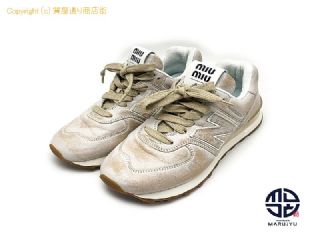 ミュウミュウ MIUMIU x NEW BALANCE ミュウミュウ x ニューバランス コラボ 574 スニーカー レディース クツ サイズ37 靴 アパレル 【 TM2309007 】の基本紹介画像