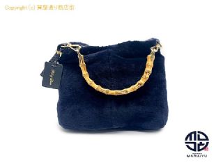 ペレリールッソ Pelley Lusso ペレリールッソ メリノライトムートン バンブー ハンドル ハンドバック 【 TM2309044 】の基本紹介画像