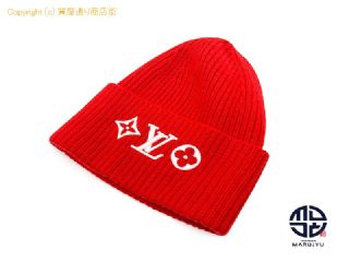 ルイ ヴィトン LOUIS VUITTON ルイヴィトン ボネ LVヘッドライン 赤 ニット帽 M77868 帽子 アパレル 【 TM2309093 】の基本紹介画像