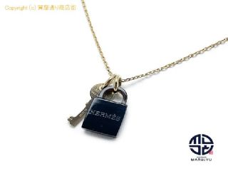 エルメス HERMES エルメス ゴールド金具 アミュレット パドロックPM カデナ カギ ネックレス アクセサリー 【 TM2309054 】の基本紹介画像