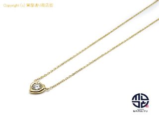 AHKAH アーカー K18 18金イエローゴールド ダイヤモンド D0.13ct ハート ネックレス アクセサリー 【 TM2309060 】の基本紹介画像