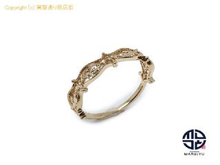 agete アガット K10 10金イエローゴールド ダイヤ リング 透かし 指輪 アクセサリー サイズ約12号 【 TM2310043 】の基本紹介画像