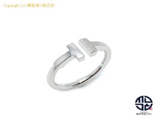 ティファニー TIFFANY ティファニー 750 18金ホワイトゴールド Tワイヤー リング 指輪 アクセサリー 約10号 【 TM2310081 】の基本紹介画像