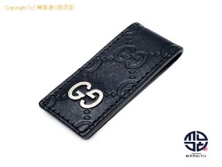 グッチ GUCCCI グッチ 黒 グッチシマ マネークリップ マグネット式 札ばさみ 【 TM2310115 】の基本紹介画像