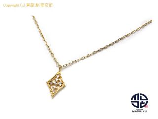 K18 18金イエローゴールド ダイヤモンド D0.04ct ネックレス 約40cm レディース アクセサリー シンプル 【 TM2311008 】の基本紹介画像