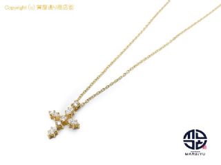 AHKAH アーカー K18 18金イエローゴールド ダイヤ NNクロス ネックレス レディース アクセサリー 【 TM2311017 】の基本紹介画像