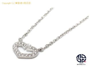 カルティエ CARTIER カルティエ 750 18金ホワイトゴールド Cハート ダイヤモンド ネックレス アクセサリー 【 TM2311006 】の基本紹介画像