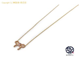 Samantha Tiara サマンサティアラ K10 10金ピンクゴールド サファイア リボン ネックレス アクセサリー 【 TM2311016 】の基本紹介画像
