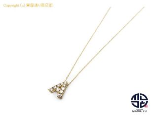 AHKAH アーカー K18 18金イエローゴールド ダイヤ 0.22ct イニシャル『A』プルミエトワール ネックレス アクセサリー 【 TM2311014 】の基本紹介画像