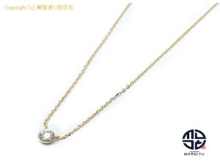 agete アガット K18 18金イエローゴールド 一粒ダイヤモンド プチ シークレットセッティング ネックレス アクセサリー 【 TM2311010 】の基本紹介画像