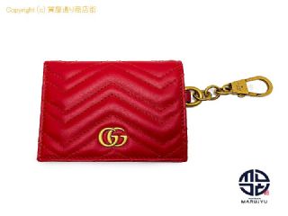 グッチ GUCCI グッチ 546579 GGマーモント 赤 カードケース 札入れ キーリング付き パスケース 【 TM2311045 】の基本紹介画像