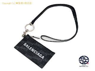 バレンシアガ BALENCIAGA バレンシアガ ブラック 594548 カードケース コインケース ストラップ付き 財布 パスケース 【 TM2311046 】の基本紹介画像