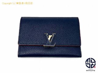 ルイ ヴィトン LOUIS VUITTON ルイヴィトン ネイビー マリーヌルージュ ポルトフォイユ カプシーヌ コンパクト M63741 サイフ 財布 【 TM2311192 】の基本紹介画像