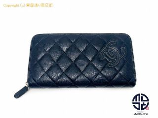 シャネル CHANEL シャネル マトラッセ キャビアスキン 黒 ジッピーウォレット 長財布 サイフ 【 TM2311203 】の基本紹介画像