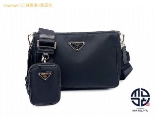 プラダ PRADA プラダ 黒 ブラック ナイロン Re-Nylon サフィアーノ ショルダーバック 斜め掛け 2VH113 バック 【 TM2312062 】の基本紹介画像