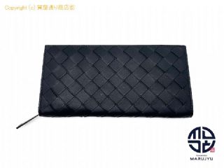 ボッテガ ヴェネタ BOTTEGA VENETA ボッテガヴェネタ イントレチャート 黒 ブラック ファスナー付き長財布 ジッピーウォレット 【 TM2312065 】の基本紹介画像