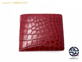 池田工芸 池田工芸 IKEDA Kohgei クロコダイル 『顎』 紅 2つ折り財布 サイフ JRA 【 TM2312067 】の基本紹介画像
