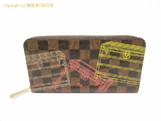 ルイ ヴィトン ルイ・ヴィトン ダミエ トランクイラスト ジッピー・ウォレット N63026 【 SA526537 】の基本紹介画像