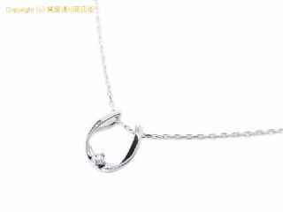ノンブランド K10WG ダイヤネックレス 0.005ct 0.8g 【 SA72561 】の基本紹介画像