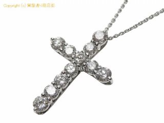 PT850 PT900 ダイヤモンド 1.57ct クロス ペンダントネックレス 【 SA72583 】の基本紹介画像