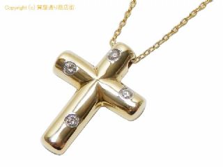 ティファニー ティファニー Tiffany & Co. 750YG ダイヤモンド ドッツ クロス ネックレス 【 SA72596 】の基本紹介画像