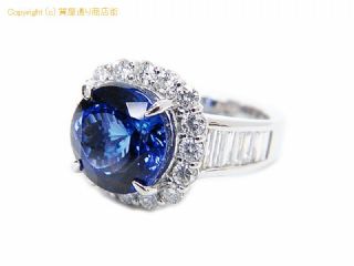 ノンブランド PT950 タンザナイト/ダイヤリング 8.81ct D2.01ct 13号 15.7g 鑑別書 【 SA72602 】の基本紹介画像